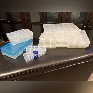 7 BEAD STORAGE BOXES, Craft Supplies, loose bulk beads